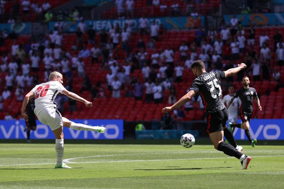 Phil Foden in action against Croatia (FA/Getty)