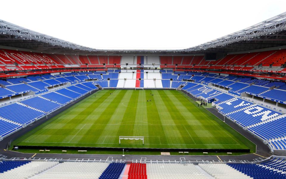 General view of the Grand Stade stadium (also known as Parc Olympique Lyonnais or the Stade des Lumieres), in Decines, near Lyon
