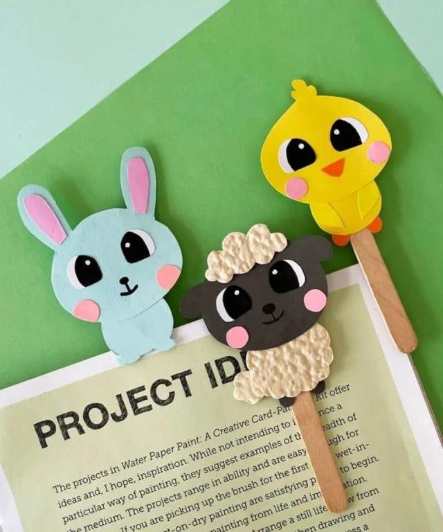 Bunny bookmarks  Crafts, Projects to try, Ribbon flowers