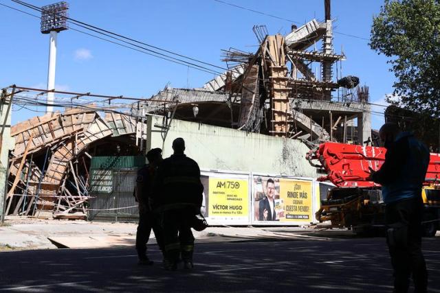 Derrumbe en el estadio de Ferro: seis trabajadores sufrieron