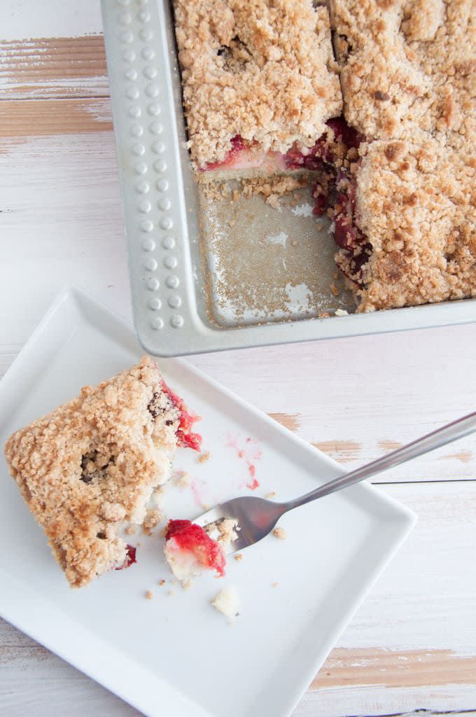 Plum Cinnamon Streusel Cake