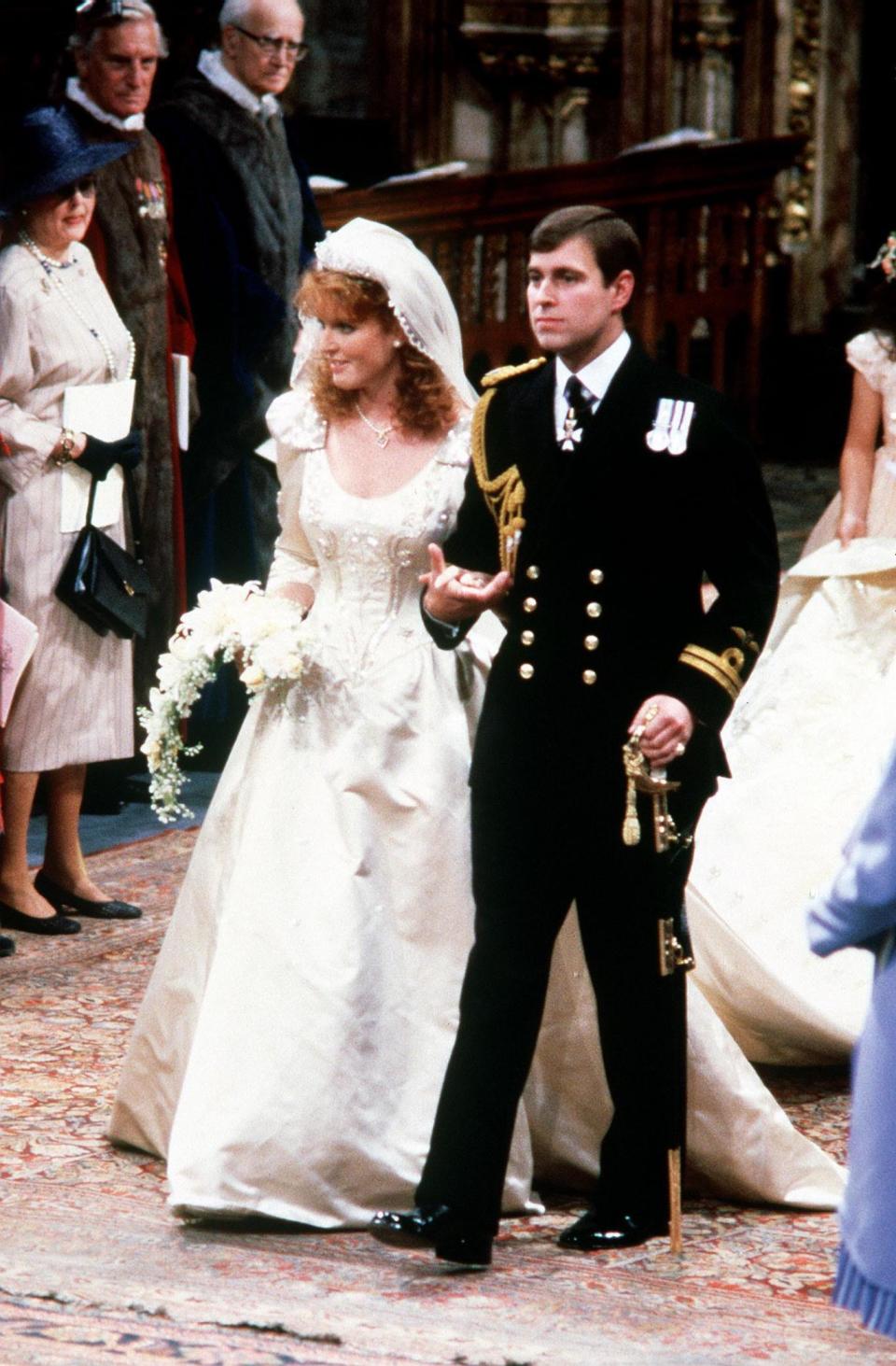 The Duke and Duchess of York during their wedding ceremony at Westminster Abbey, (PA Archive/PA Images)