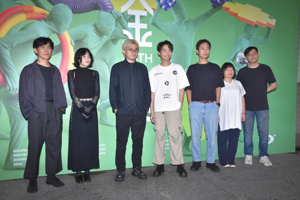 《斥子》劇組導演陳彥宏、演員林鶴軒等人出席金穗影展開幕。（圖／非凡娛樂）