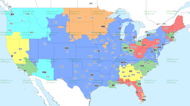 Here's the TV broadcast map for Rams-Panthers in Week 6