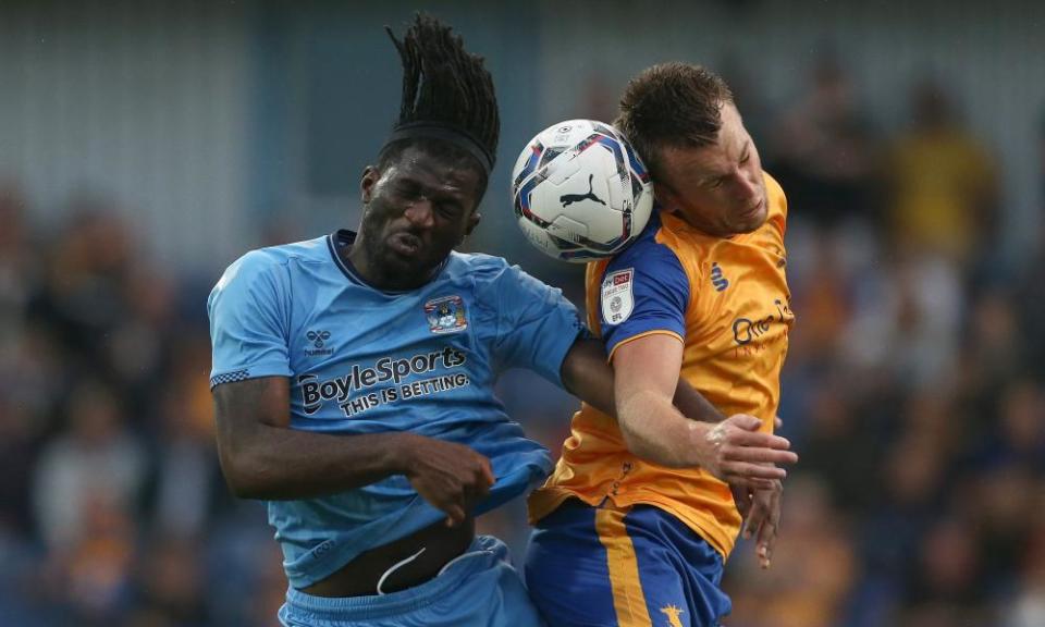 Rhys Oates in action for Mansfield in a friendly against Coventry