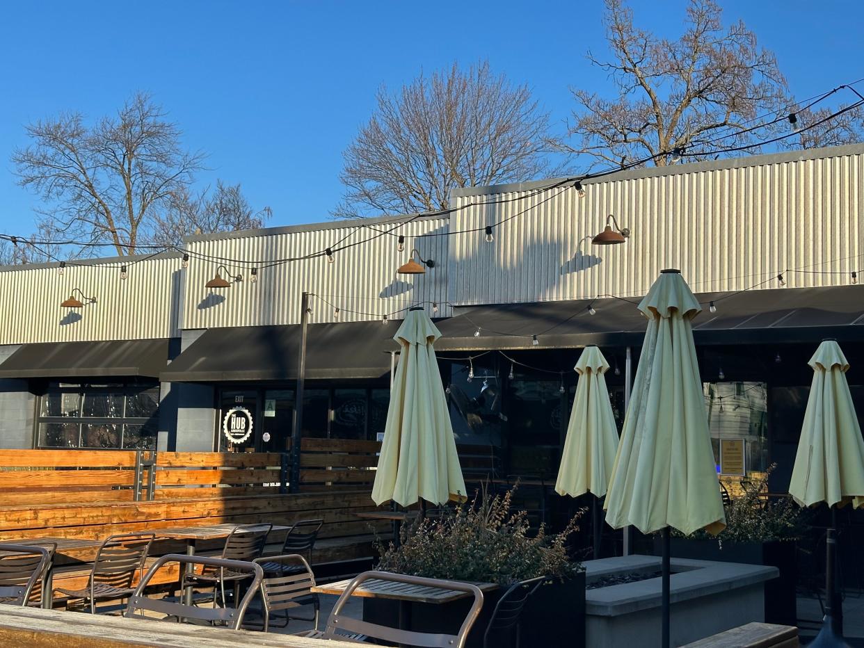 The Hub on Frankfort Avenue brings guests a luxurious outdoor patio space to enjoy its restaurant-bar vibe.