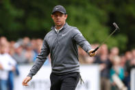 Golf - European Tour - BMW PGA Championship - Wentworth Club, Virginia Water, Britain - May 25, 2018 Northern Ireland's Rory McIlroy celebrates a birdie on the 15th during the second round Action Images via Reuters/Paul Childs