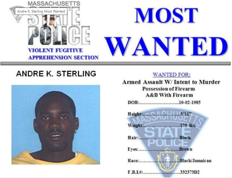 Andre Sterling was shot and killed by US marshalls in the Bronx on Friday morning (Massachusetts State Police)