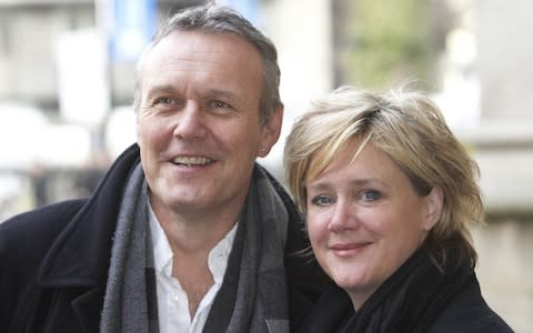 Anthony Head pictured with his partner of 30 years, Sarah Fisher - Credit: Rupert Hartley/REX/Shutterstock 