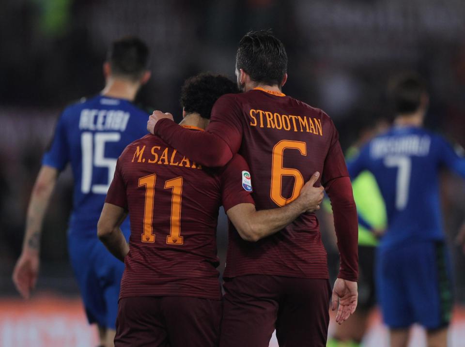 Kevin Strootman reveals Roma’s special plan for dealing with Liverpool’s Mohamed Salah