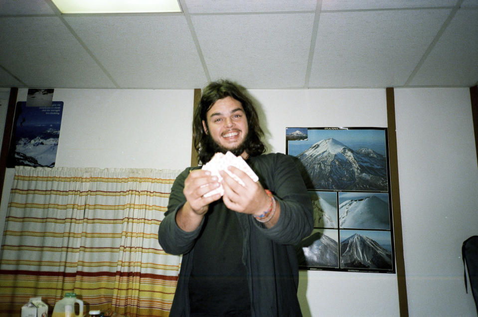 This photo provided by Russell Gordon shows his late friend, David Dietz, in Estes Park, Colo., in 1984. The memories embedded in the analog photos which were digitized are even more precious to him because he is afflicted with post-traumatic stress disorder after years of covering horrific wars. “I have a little bit of quality of life now, but my life is largely formed around nostalgia now," Gordon says. “So this is such a gift.” (Russell Gordon via AP)