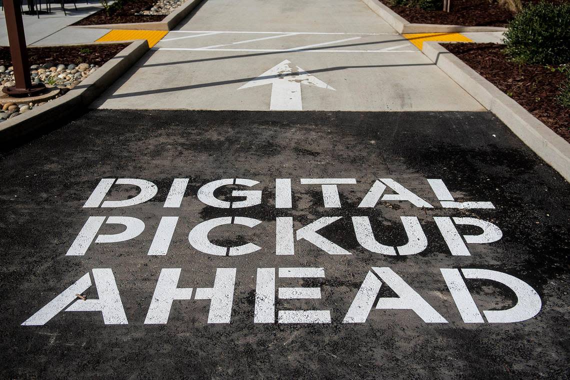 A new Chipotle Mexican Grill at 3120 Campus Parkway in Merced, Calif., on Wednesday, Feb. 21, 2024. The new location features a “Chipotlane” drive-thru for pick up of digital orders.