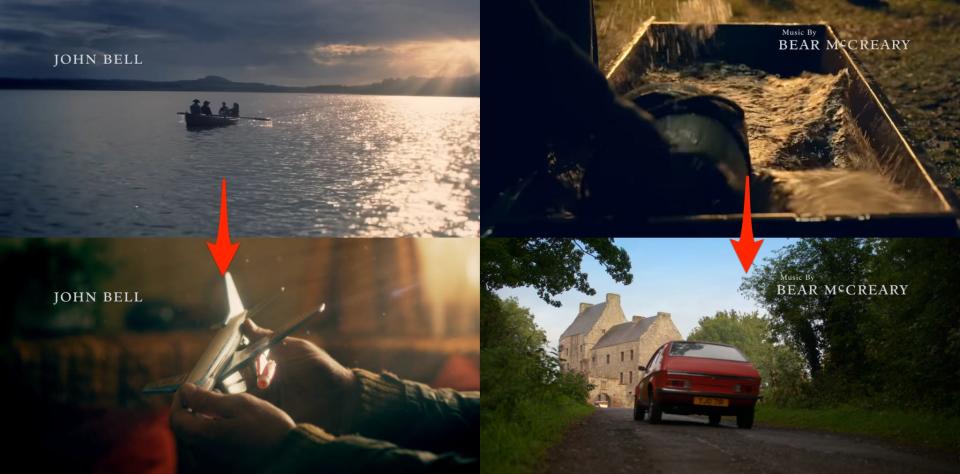 Several clips featured in the "Outlander" season seven credits have changed.