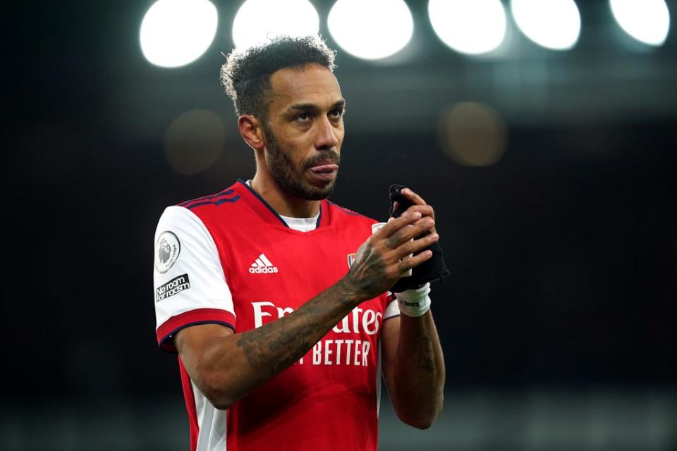 Pierre-Emerick Aubameyang missed Gabon’s African Nations Cup clash with Ghana (Martin Rickett/PA) (PA Wire)