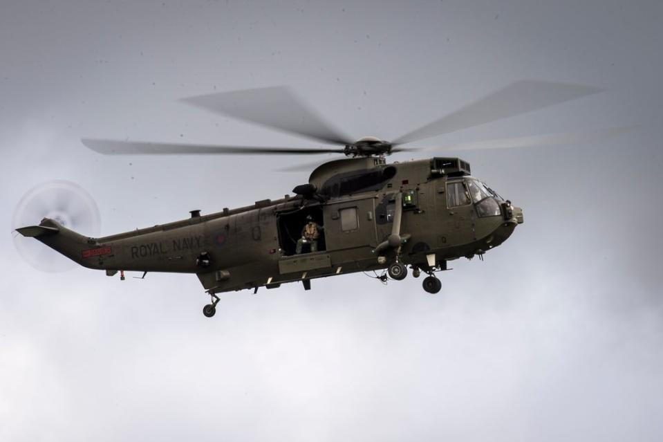 A laser has been directed at a Royal Navy Merlin helicopter (Ben Birchall/PA) (PA Archive)