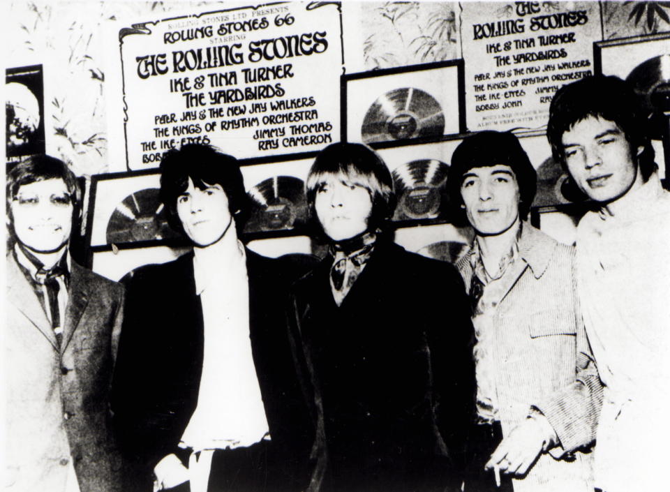 UNSPECIFIED - JANUARY 01:  (AUSTRALIA OUT) Photo of ROLLING STONES and Charlie WATTS and Mick JAGGER and Keith RICHARDS and Bill WYMAN and Brian JONES; Posed group portrait L-R - Charlie Watts, Keith Richards, Brian Jones, Bill Wyman and Mick Jagger  (Photo by GAB Archive/Redferns)