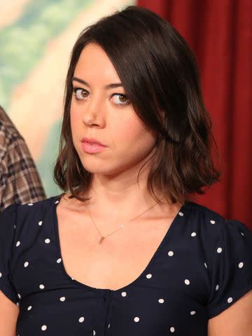 <p>JB Lacroix/WireImage</p> Aubrey Plaza attends the NBC 'Parks And Recreation' 100th Episode Celebration.