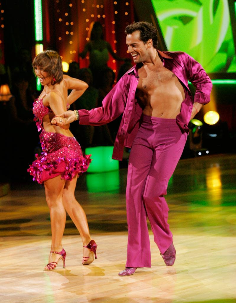 Cristian De La Fuente and Cheryl Burke perform a dance on the sixth season of Dancing with the Stars.