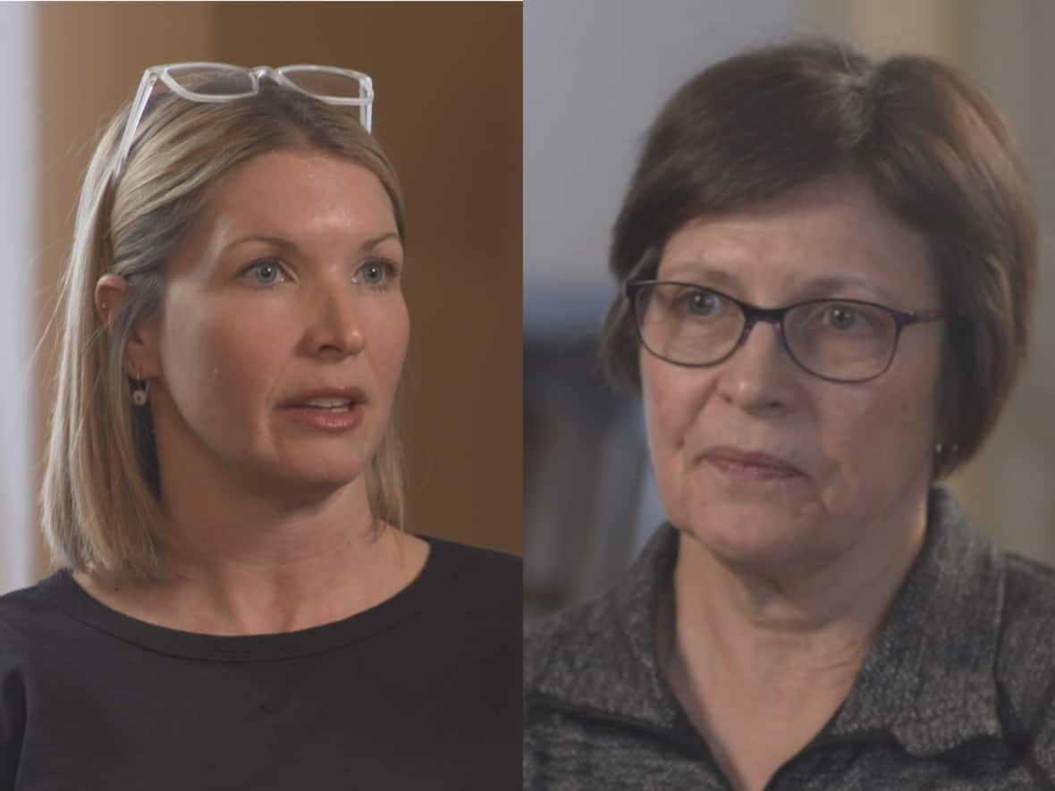 Heather Crane, left, and her mother, Donna Letto, described how sophisticated scammers are taking advantage of people's kindness and willingness to help. (Mark Cumby/CBC - image credit)