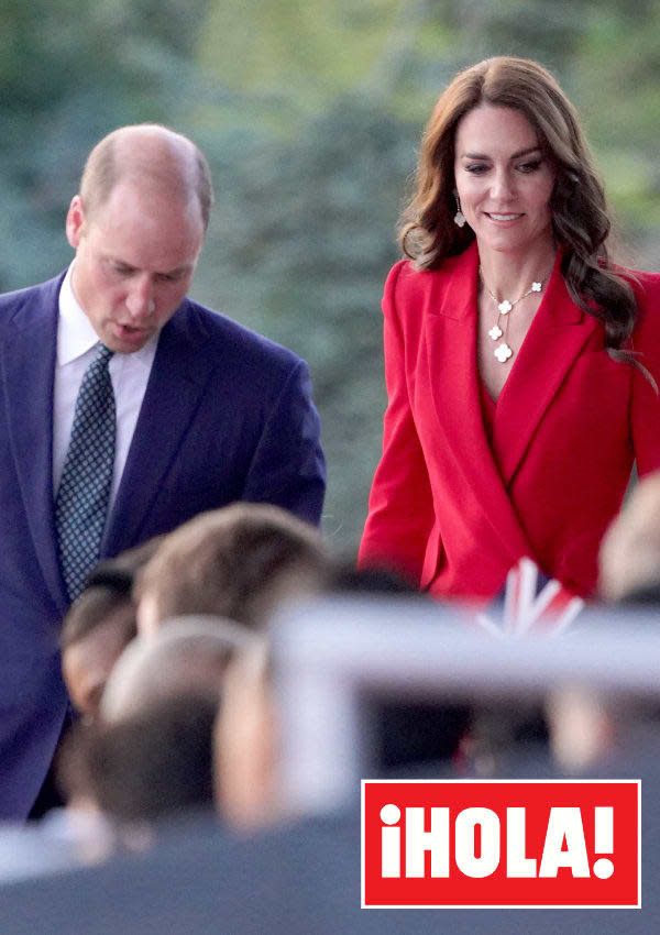 Kate Middleton con traje rojo de Alexander McQueen en el concierto por la coronación de Carlos III