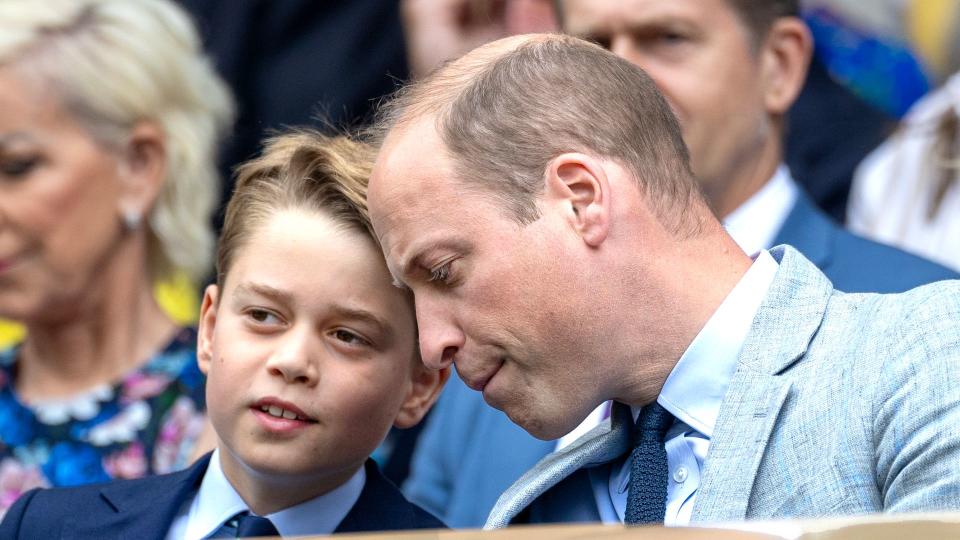 Prince George and Prince William at Wimbledon