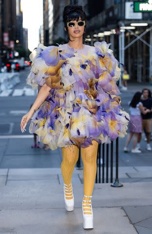 <p>Gotham/GC Images</p> Cardi B arriving at the show