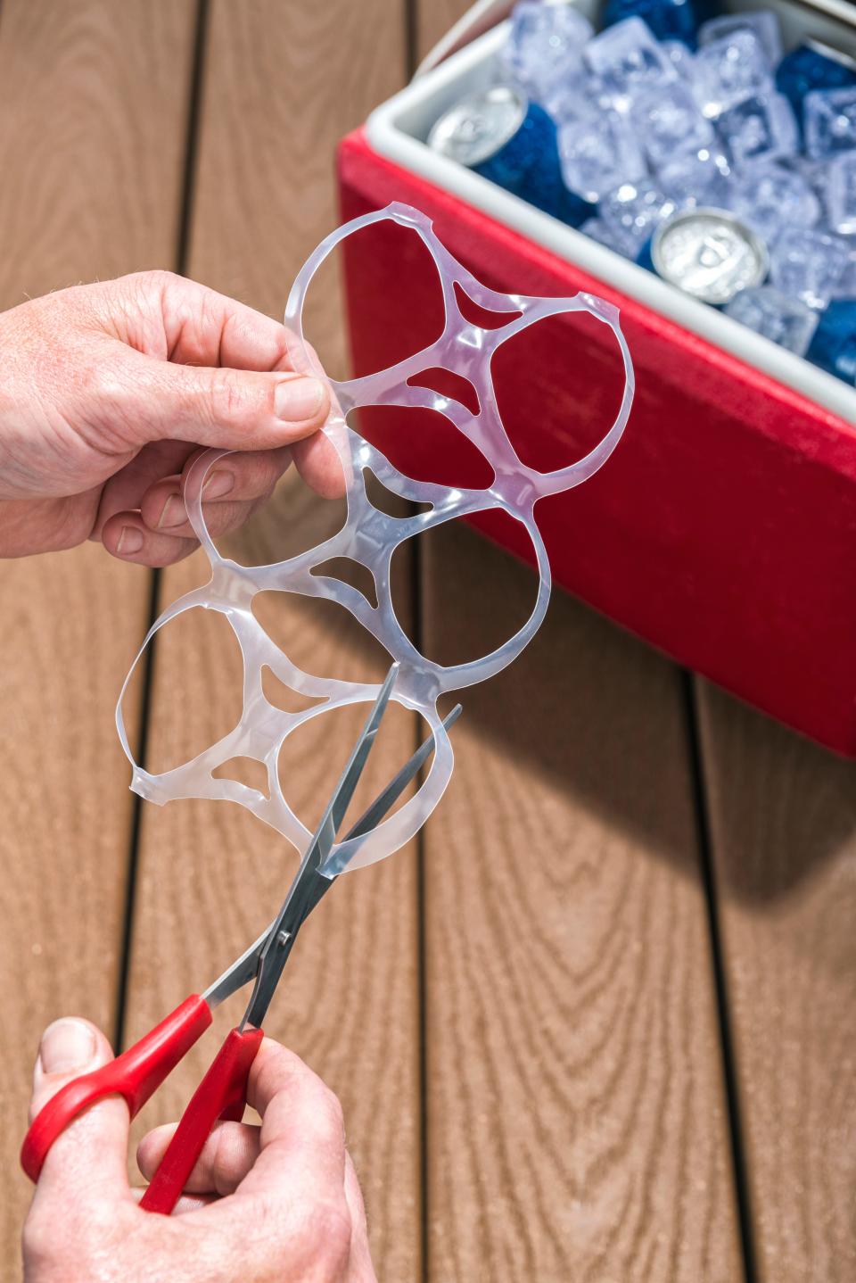 The Delaware General Assembly recently heard a bill that would prohibit the sale of beverages stored with plastic rings or plastic connectors like this one typically used to connect soda, beer and other beverages.
