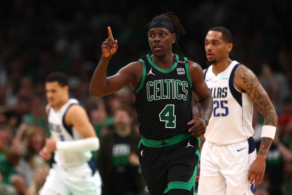 波士頓塞爾蒂克明星後衛Jrue Holiday。(NBA Photo by Maddie Meyer/Getty Images)