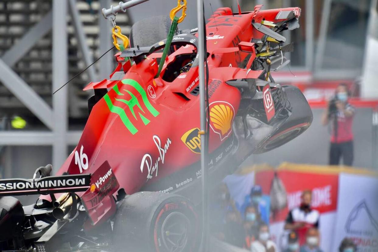 Angst um die Pole: Entwarnung beim Ferrari von Leclerc