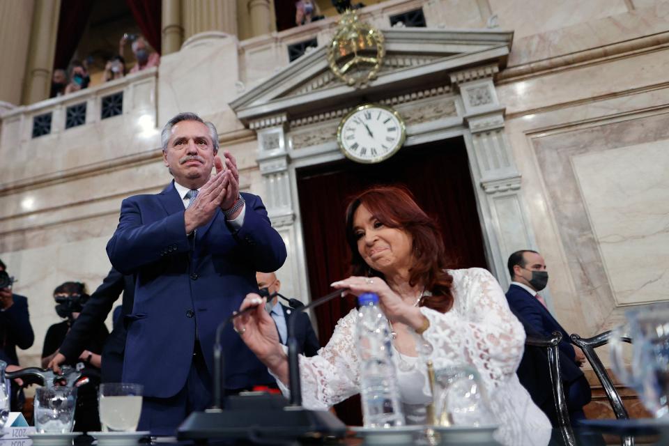 Alberto Fernández en la apertura de sesiones en el Congreso