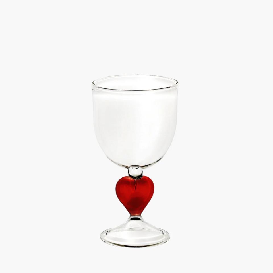 Verre à vin cœur