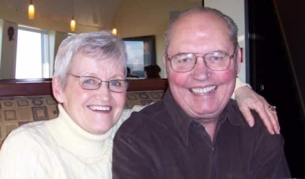 Dot and Lorne Vaughan were married for 59 years. Lorne died during a COVID-19 outbreak at the McKenzie Towne Continuing Care Centre.  (Submitted by Nina Vaughan - image credit)