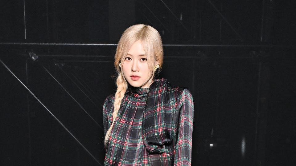 Rosé of girl group BLACKPINK attends the Saint Laurent Womenswear Spring/Summer 2024 show as part of Paris Fashion Week  on September 26, 2023 in Paris, France. (Photo by Stephane Cardinale - Corbis/Corbis via Getty Images)