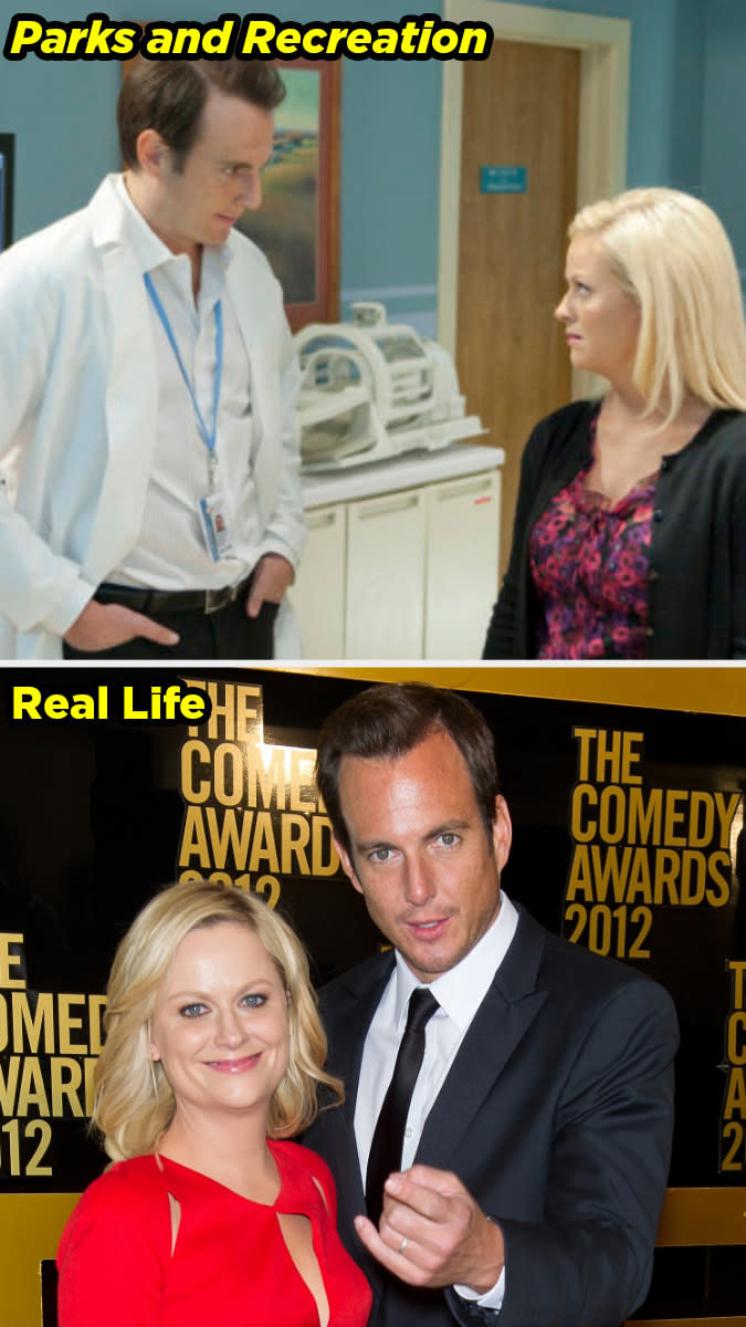 Amy and Will on Parks and Rec vs them IRL