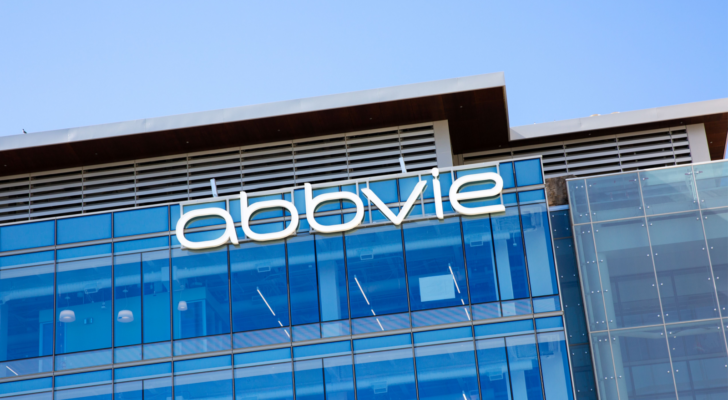 Closeup of AbbVie (ABBV) building corporate office, an American biopharmaceutical company with its headquarters in Lake Bluff, Illinois, USA