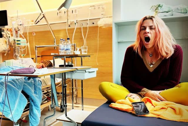 <p>Busy Philipps/Instagram</p> Busy Philipps in the hospital with teen Birdie