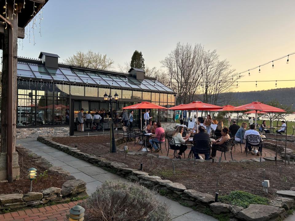 The Greenhouse at Harvest on Hudson in Hastings is just one place to enjoy outdoor waterfront dining in Westchester. Photgraphed April 13, 2023