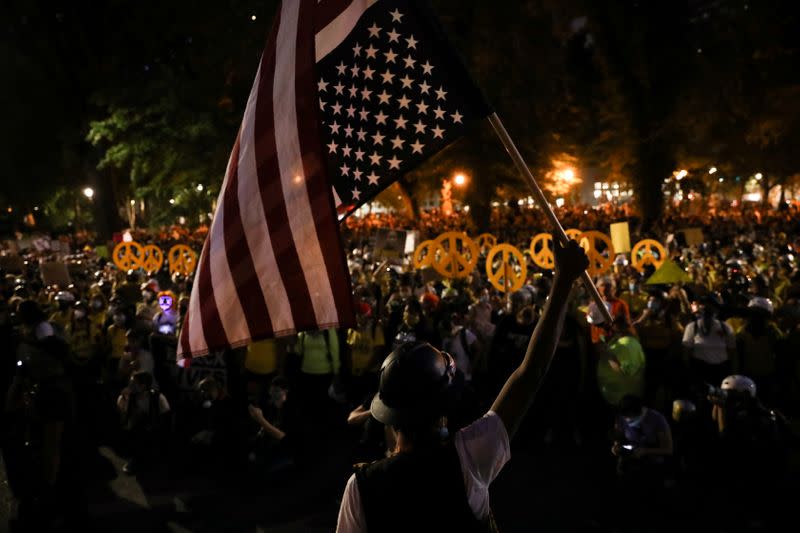 Protest against racial inequality in Portland