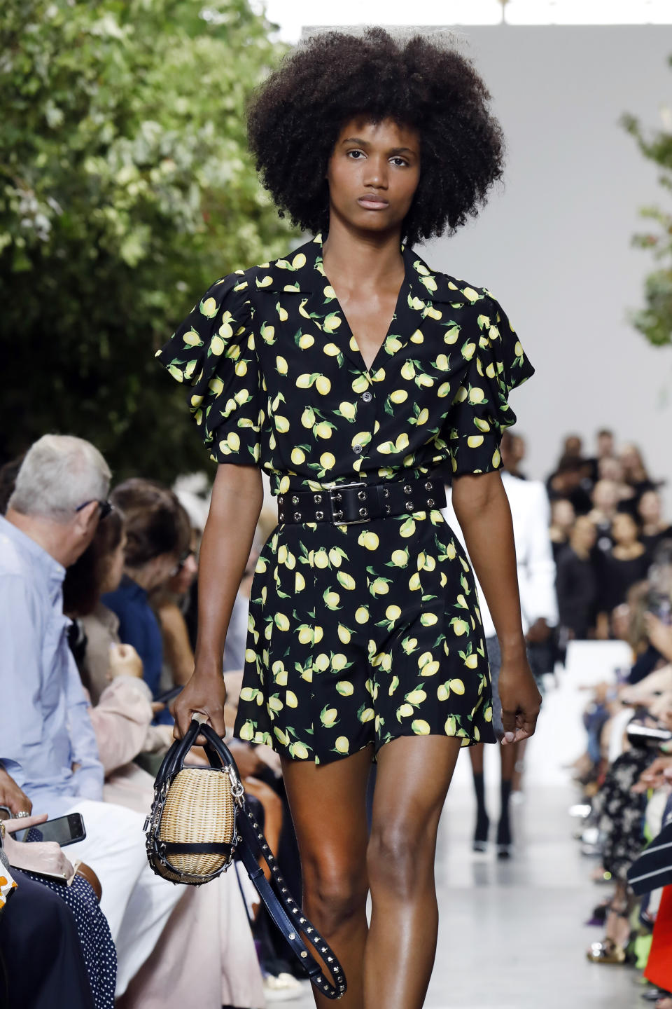 The Michael Kors collection is modeled during Fashion Week in New York, Wednesday, Sept. 11, 2019. (AP Photo/Richard Drew)