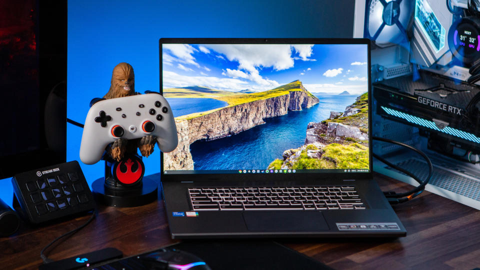 Acer Chromebook 516 GE on desk