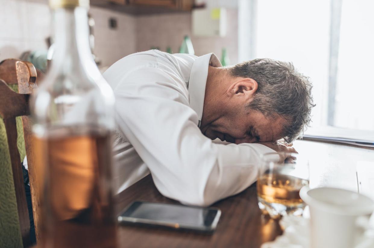 Research increasingly shows that the dangers of alcohol have been downplayed and its benefits exaggerated. <a href="https://www.gettyimages.com/detail/photo/an-elderly-man-abuses-alcohol-royalty-free-image/1175893790" rel="nofollow noopener" target="_blank" data-ylk="slk:Nes/E+ via Getty Images;elm:context_link;itc:0;sec:content-canvas" class="link ">Nes/E+ via Getty Images</a>