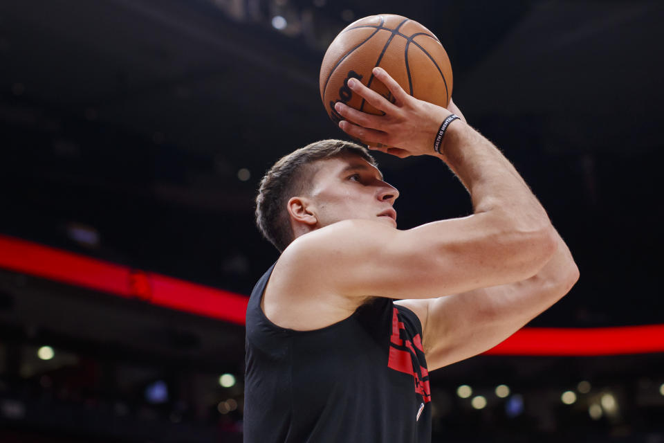 Bogdan Bogdanovic #13 of the Atlanta Hawks has fantasy value