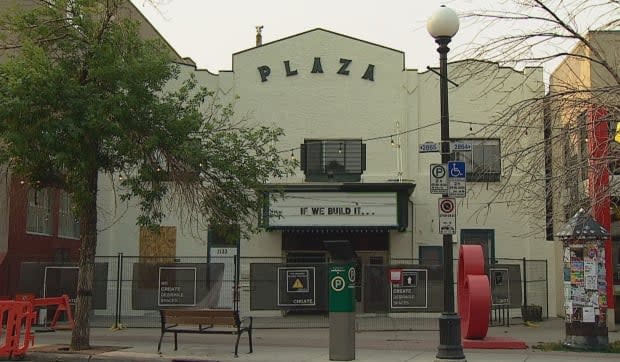 The Plaza Theatre in Kensington is under renovation, as new tenants get ready to bring the screen back to life. (Mike Symington/CBC - image credit)