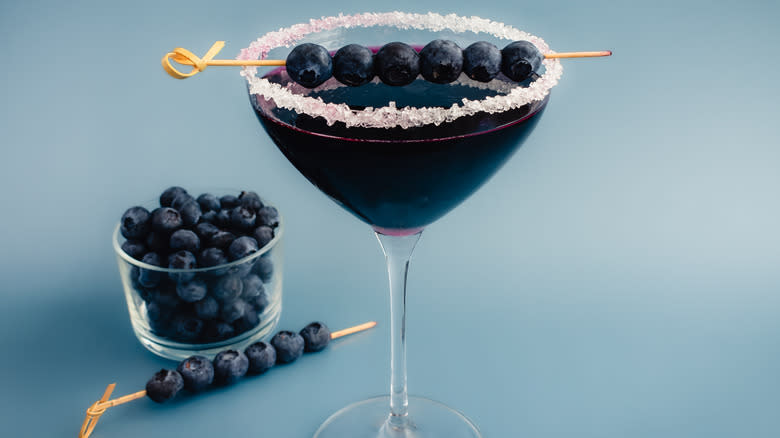 fresh blueberry cocktail