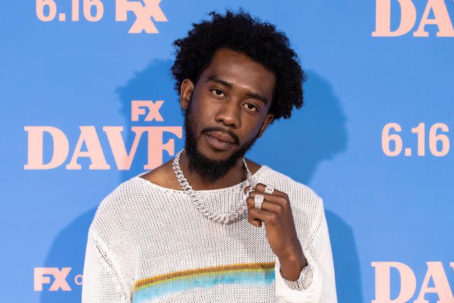 ETIENNE LAURENT/EPA-EFE/Shutterstock Desiigner poses on the red carpet prior to the premiere of the season two of FX television show 'Dave' at The Greek Theater in Los Angeles, California, USA, 10 June 2021. 'Dave' season 2 will be available to stream on FX on 11 June. Dave Season 2 premiere in Los Angeles, USA - 10 Jun 2021