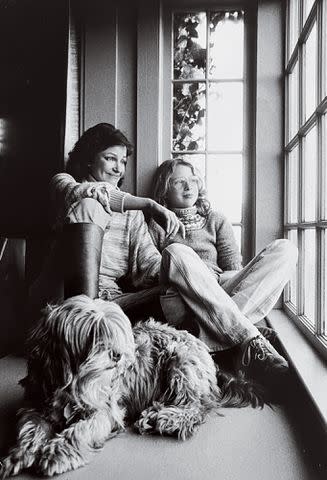 <p>Alison Shaw</p> Marianne, Lara and their first dog Mugs in Martha's Vineyard, Mass., 1979