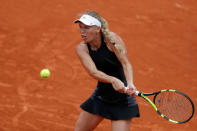 Tennis - French Open - Roland Garros, Paris, France - June 1, 2018 Denmark's Caroline Wozniacki in action during her third round match against France's Pauline Parmentier REUTERS/Gonzalo Fuentes