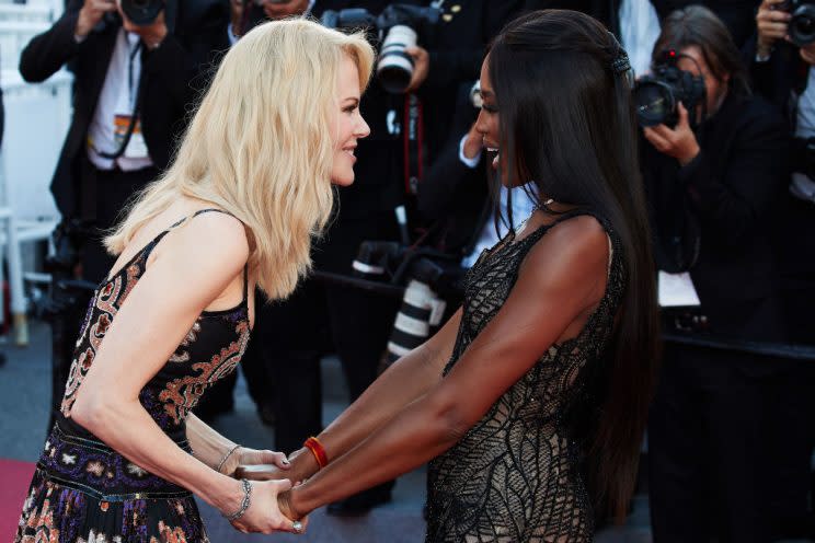 Nicole Kidman, 49, and Naomi Campbell, 47, attend the 70th annual Cannes Film Festival at Palais des Festivals on May 23, 2017 in Cannes, France. <em>(Photo by Epsilon/Getty Images)</em>