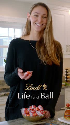 <p>Lindt Chocolate USA</p> Kylie Kelce for Lindt