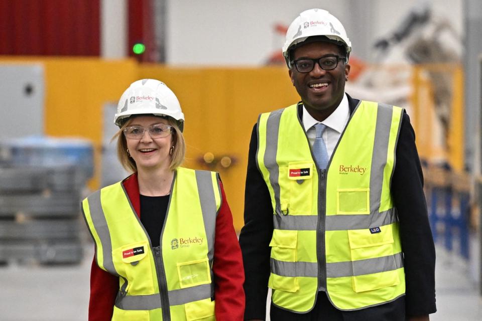 Prime Minister Liz Truss and Chancellor of the Exchequer Kwasi Kwarteng are under pressure, as the pound plummeted in the wake of Friday’s mini-budget (Dylan Martinez/PA) (PA Wire)